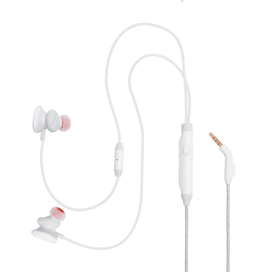 JBL Quantum 50 - White - Wired in-ear gaming headset with volume slider and mic mute - Detailshot 2 image number null